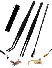 MaviyTxen reptile feeding tongs with rubber tips for gentle, safe feeding.
