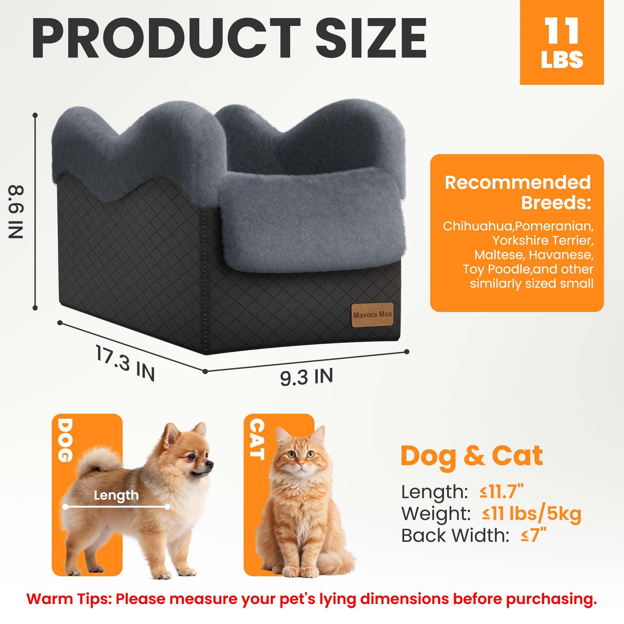 Mavora Max plush fabric seat bed provides cozy at home comfort during travel