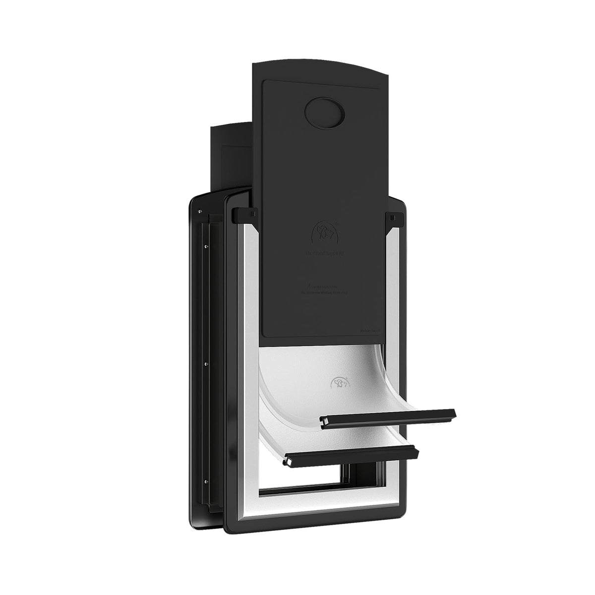 MAVRICFLEX cat door on door frame enables easy pet entry and exit.
