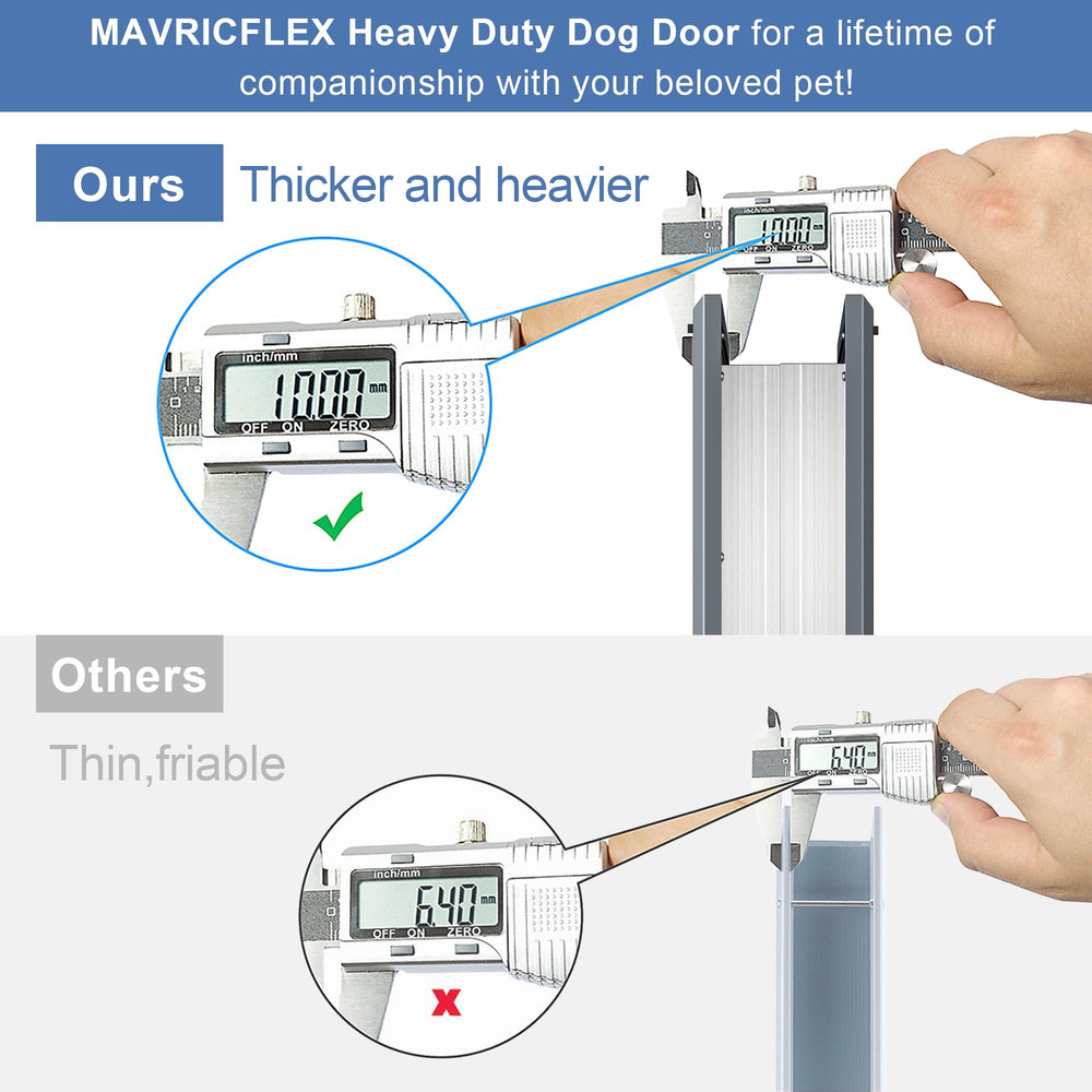 MAVRICFLEX dog door energy seal detail showcases weather-tight performance.