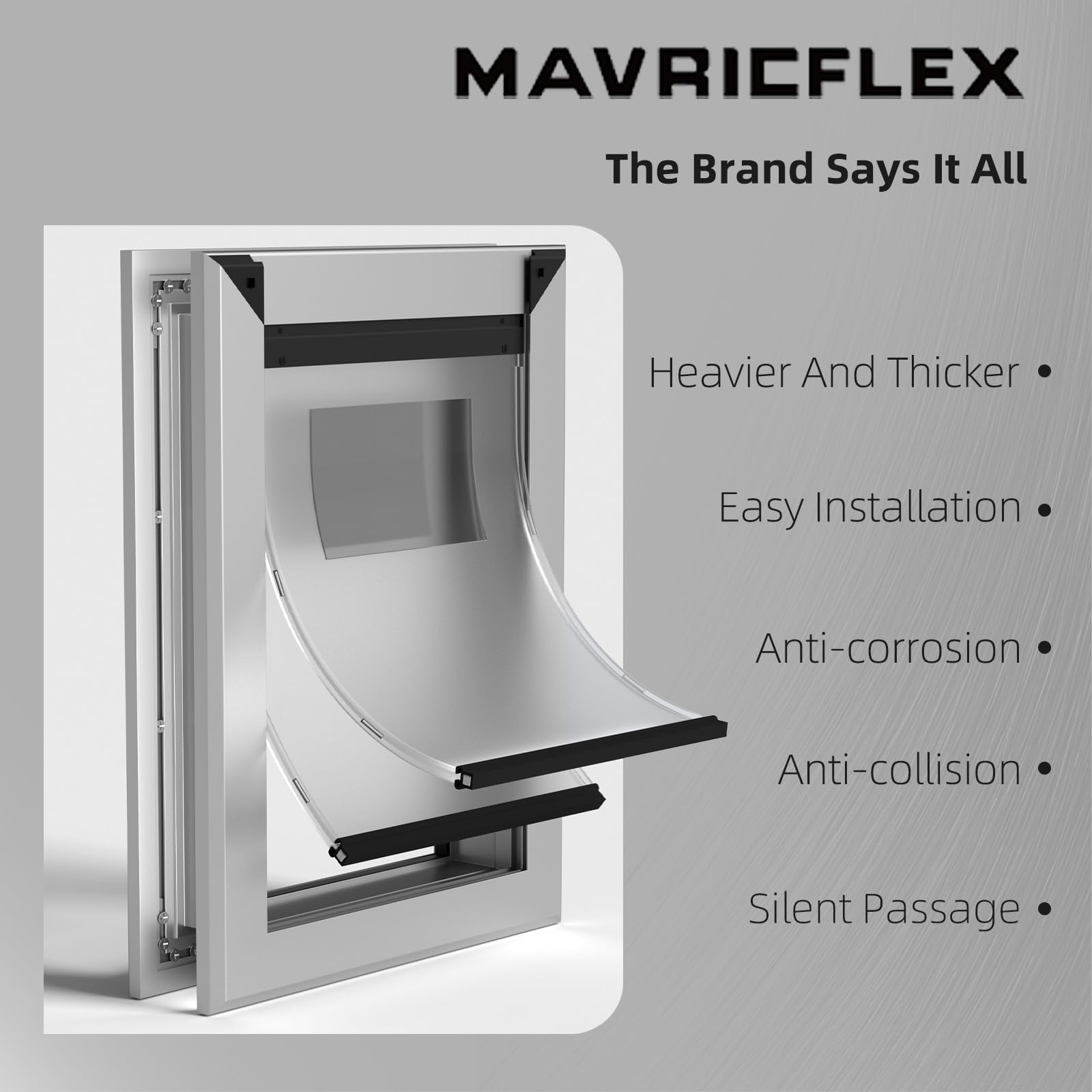 MAVRICFLEX dog door in use in backyard for easy pet access