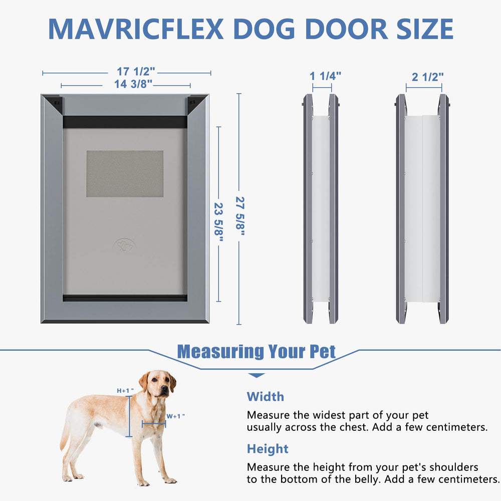 MAVRICFLEX dog door installation template guides effortless DIY setup.