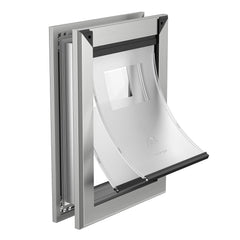 MAVRICFLEX heavy-duty dog door aluminum frame demonstrates rugged durability for large breeds