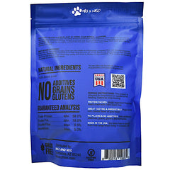 Max and Neo bison liver treats closeup, showing single-ingredient quality and no additives.