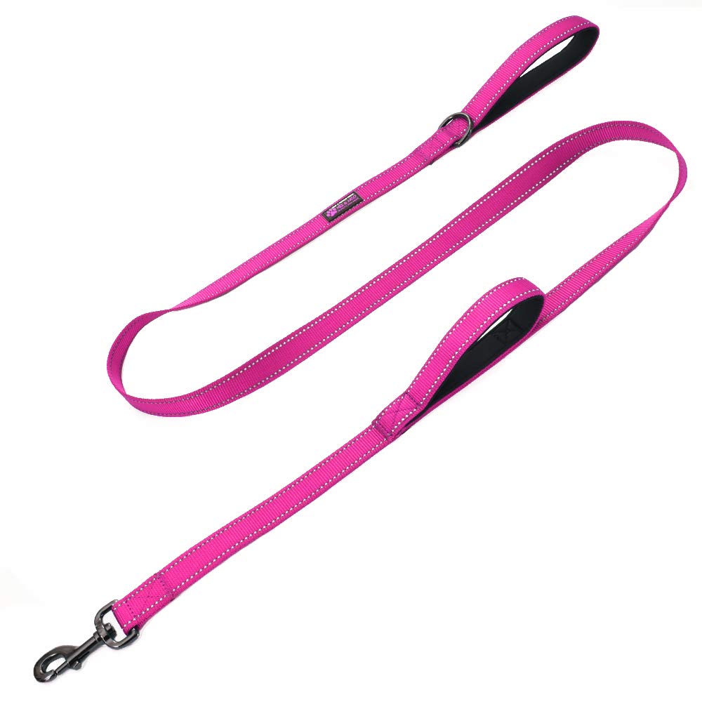 Max and Neo pink 6ft leash provides easy daily walks with two handles for better control