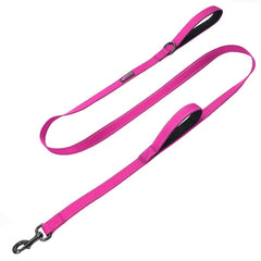 Max and Neo pink 6ft leash provides easy daily walks with two handles for better control