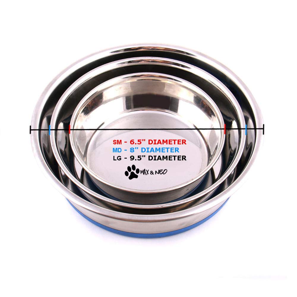 Max and Neo large 1.2lb bowl emphasizes heavy construction for durability.