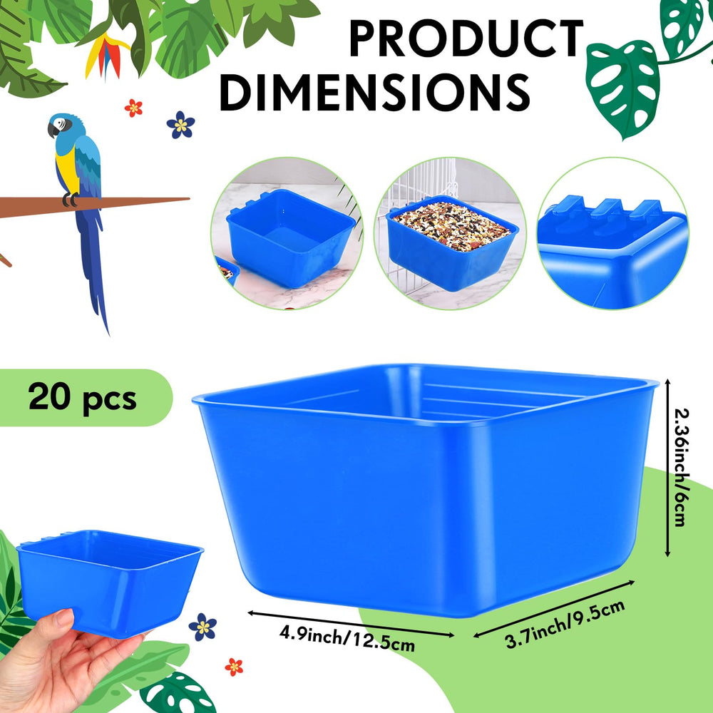 Maxdot bird-feeder cups 16oz blue close-up for quick refills