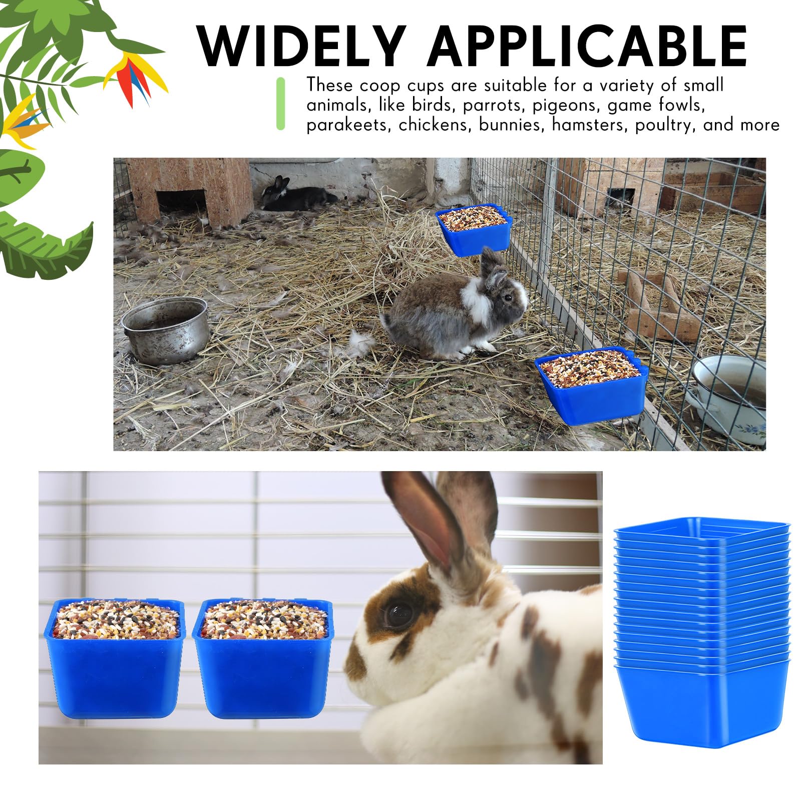 Maxdot bunny-cage cups blue, simple installation and easy cleaning