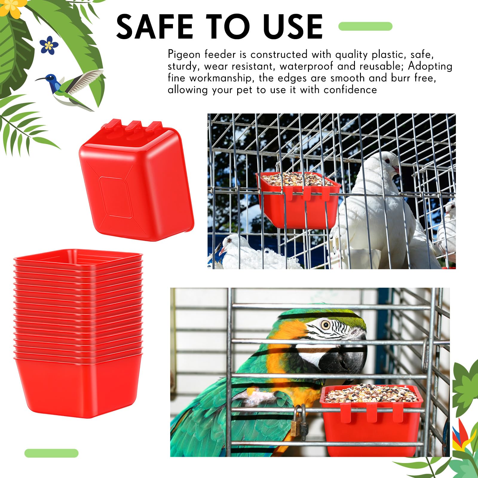 Maxdot bulk 50-pack cage cups laid out for farm or home use