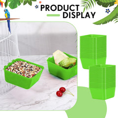 Maxdot cage cups inside cage setup ready for feeding