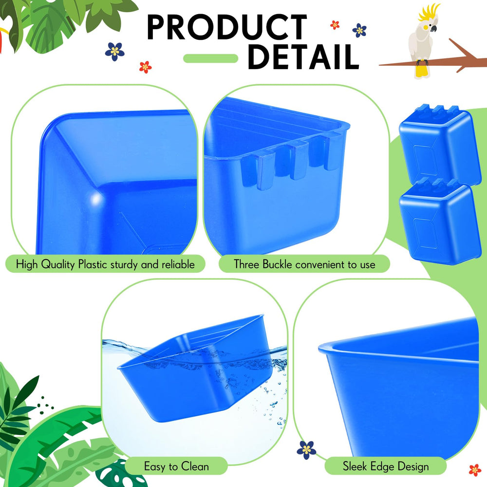 Maxdot chicken-waterer cups inside cage blue for accessible drinking