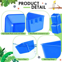 Maxdot chicken-waterer cups inside cage blue for accessible drinking