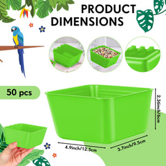 Maxdot hanging bird water bowl green ideal for easy hanging and wide-capacity hydration