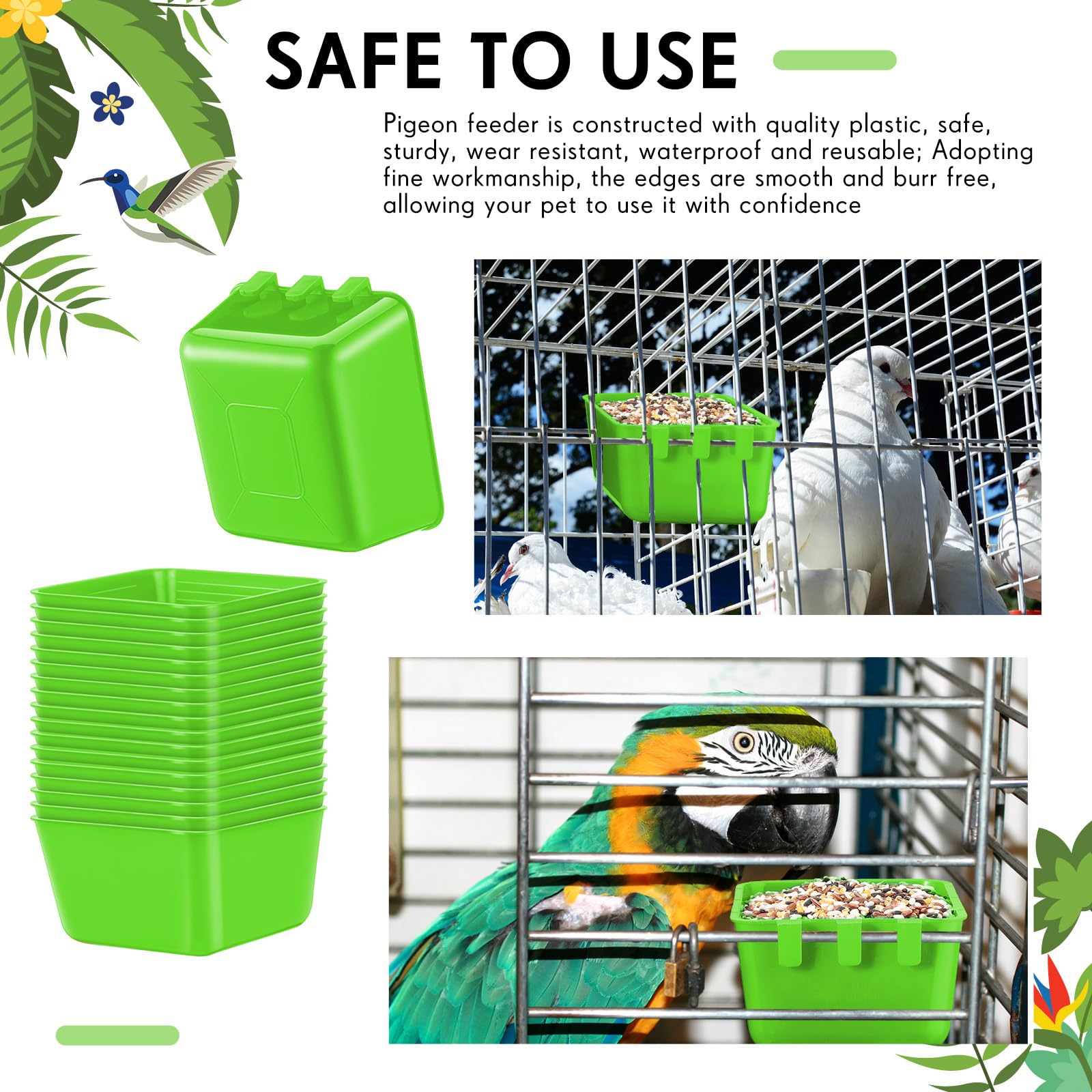 Maxdot poultry water bowl green 16oz reduces refills and keeps birds hydrated