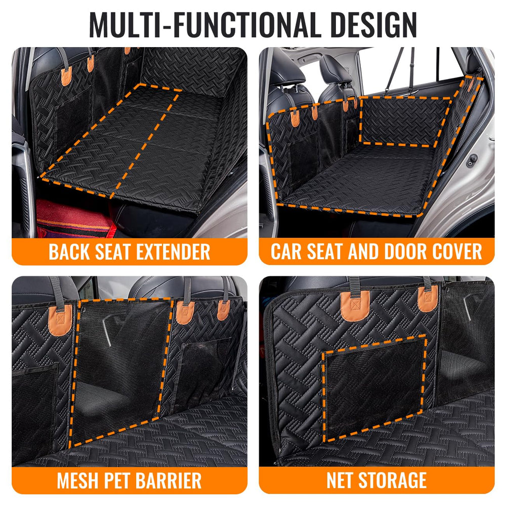 MAXFUT seat and door protector close-up highlights scratch resistance for pets.