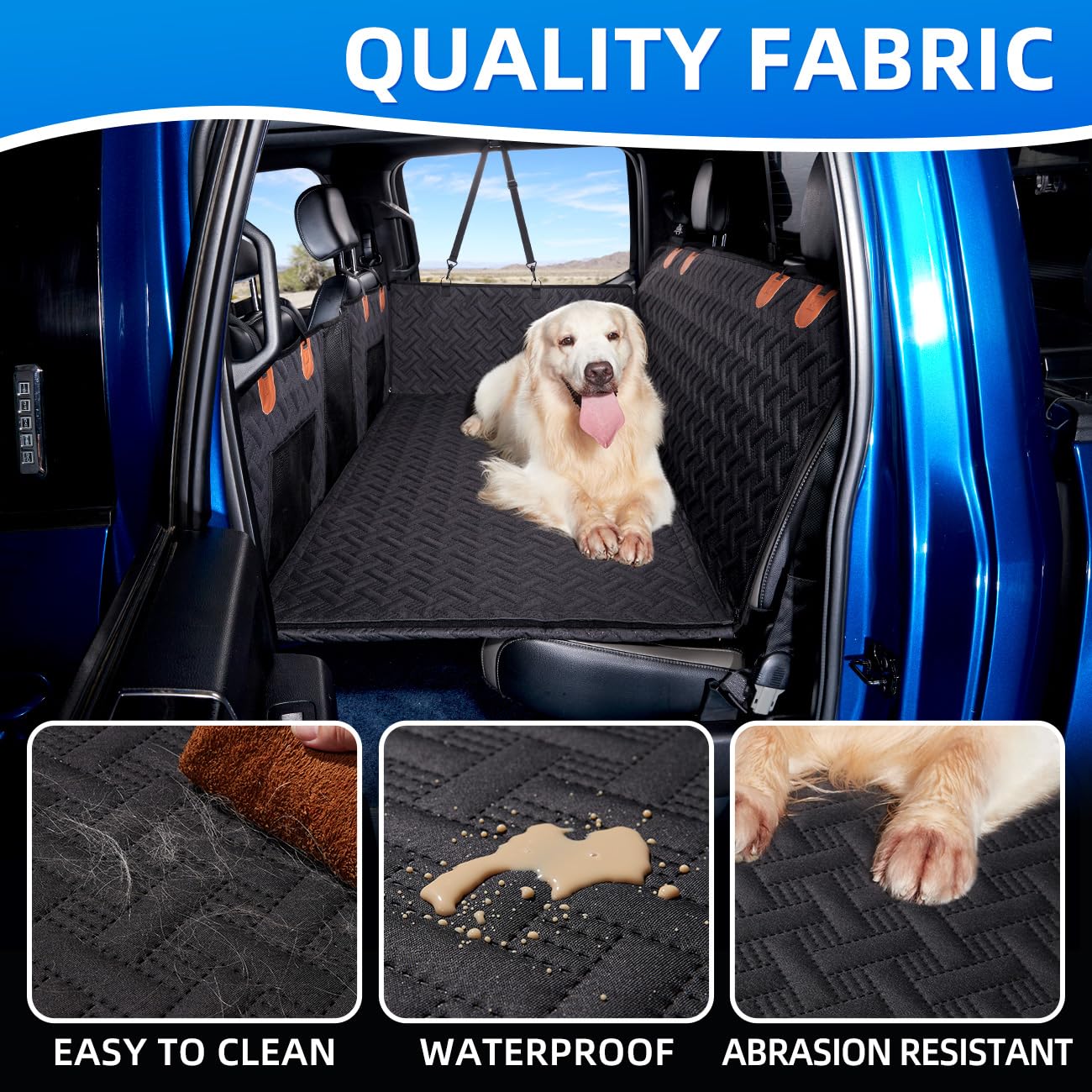 MAXFUT truck dog seat cover easy-cleaning design for quick post-trip tidyups