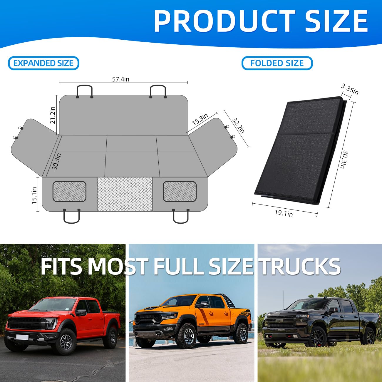 MAXFUT truck dog seat cover fits full-size trucks like F150 and RAM 1500