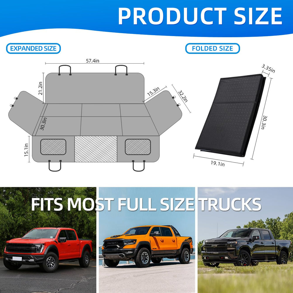 MAXFUT truck dog seat cover fits full-size trucks like F150 and RAM 1500