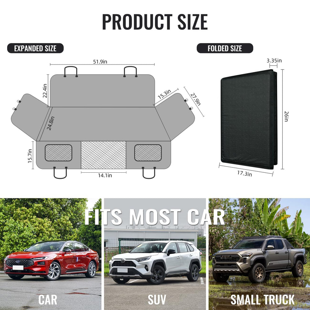 MAXFUT universal-fit demo shows compatibility with cars, SUVs, and small trucks.