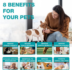 MaxHemp pet oil dog treat dispense demonstrates mixing with treats for calm moments