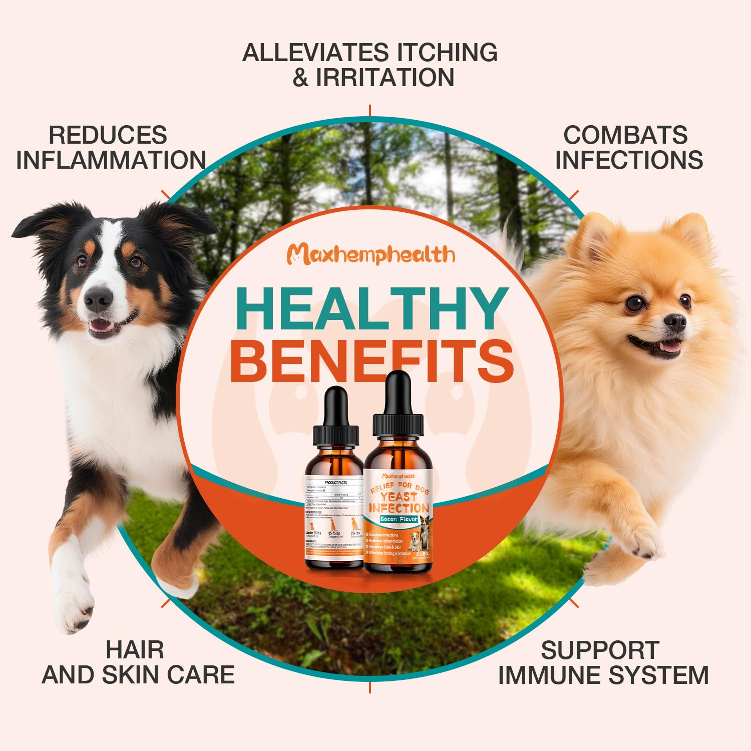 Maxhemphealth dog-allergy-easy-application: safe, gentle care for sensitive skin.