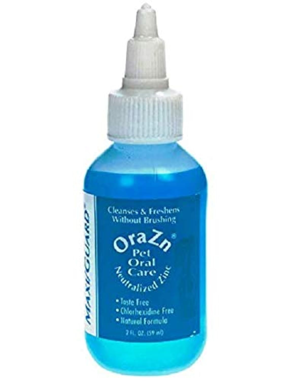 MaxiGuard OraZn pet dental gel tube for at-home plaque control and fresh breath in dogs, cats, and exotics.