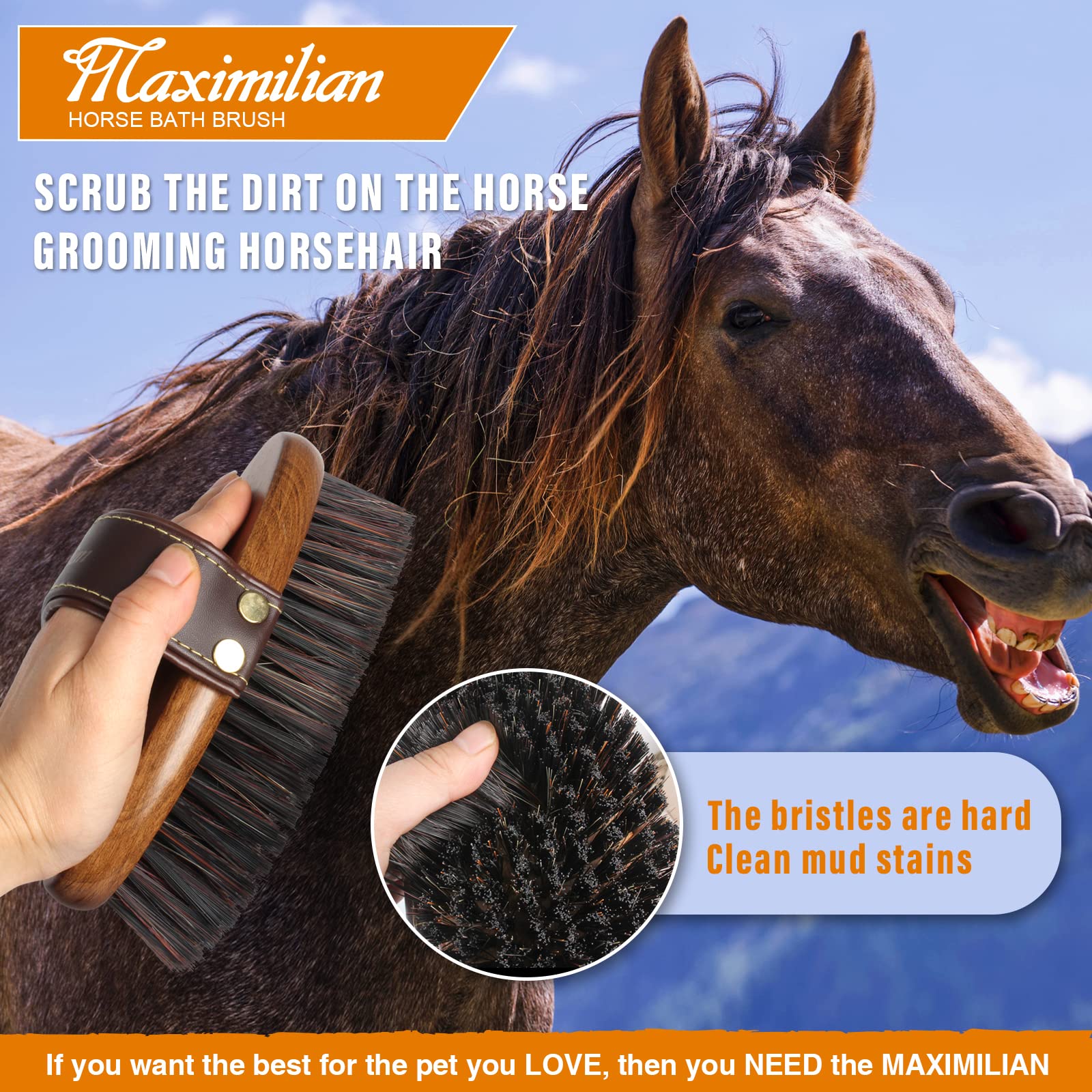 MAXIMILIAN hero shot of the brush ready for professional grooming.