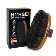 MAXIMILIAN World Class horse brush close-up showing craftsmanship and cleaning action.