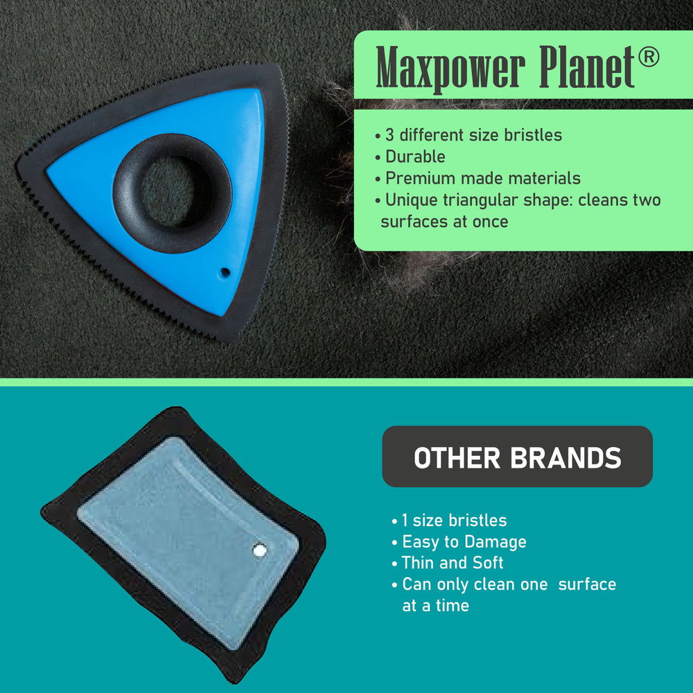 Maxpower Planet car detailing tool in action lifting fur from seats