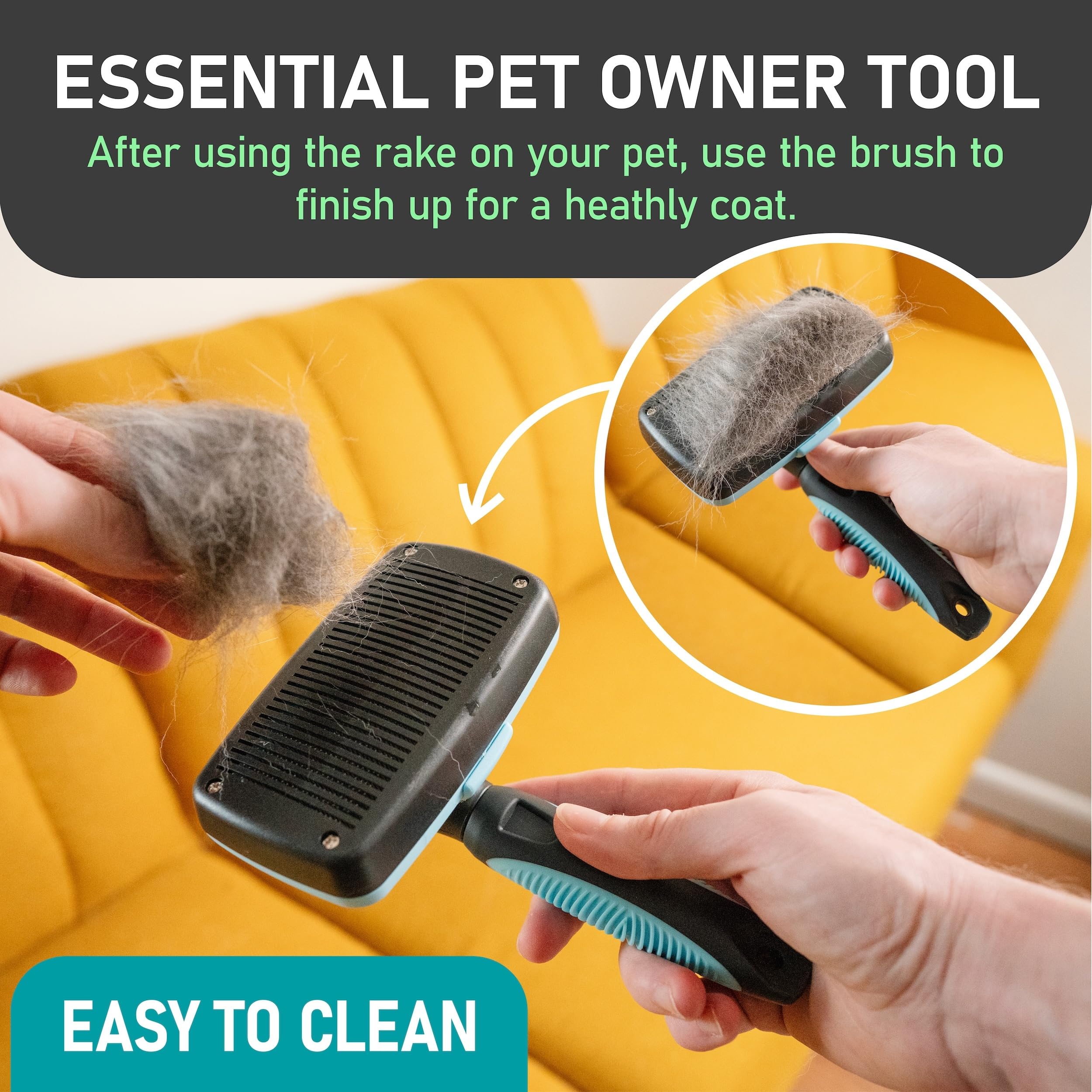Maxpower Planet cat-dog-grooming-brush-in-action suitable for multi-pet households and shared grooming.