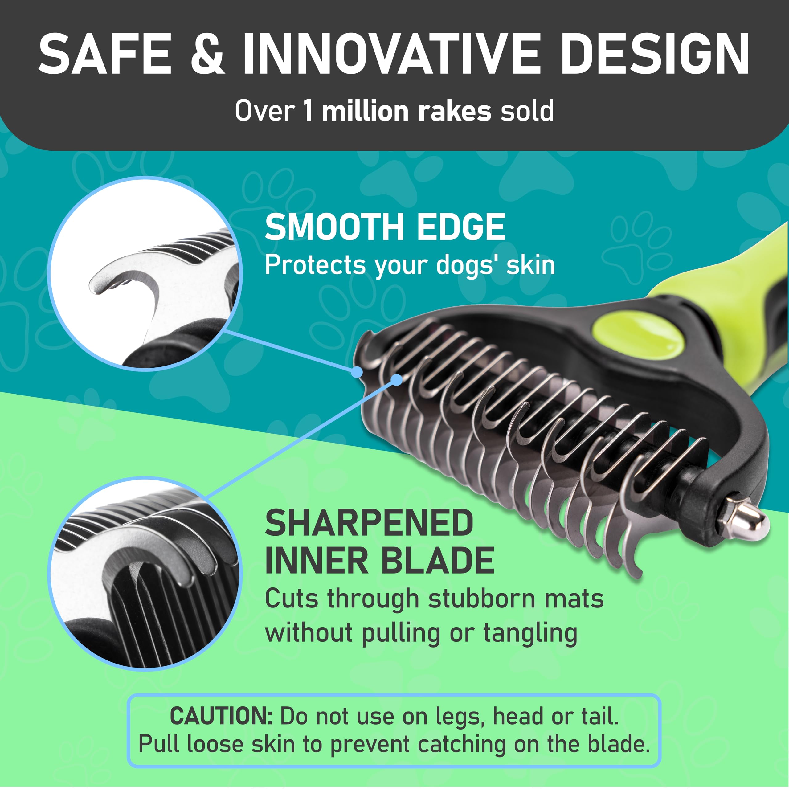Maxpower Planet extra-wide rake suited for long coats and double coats.