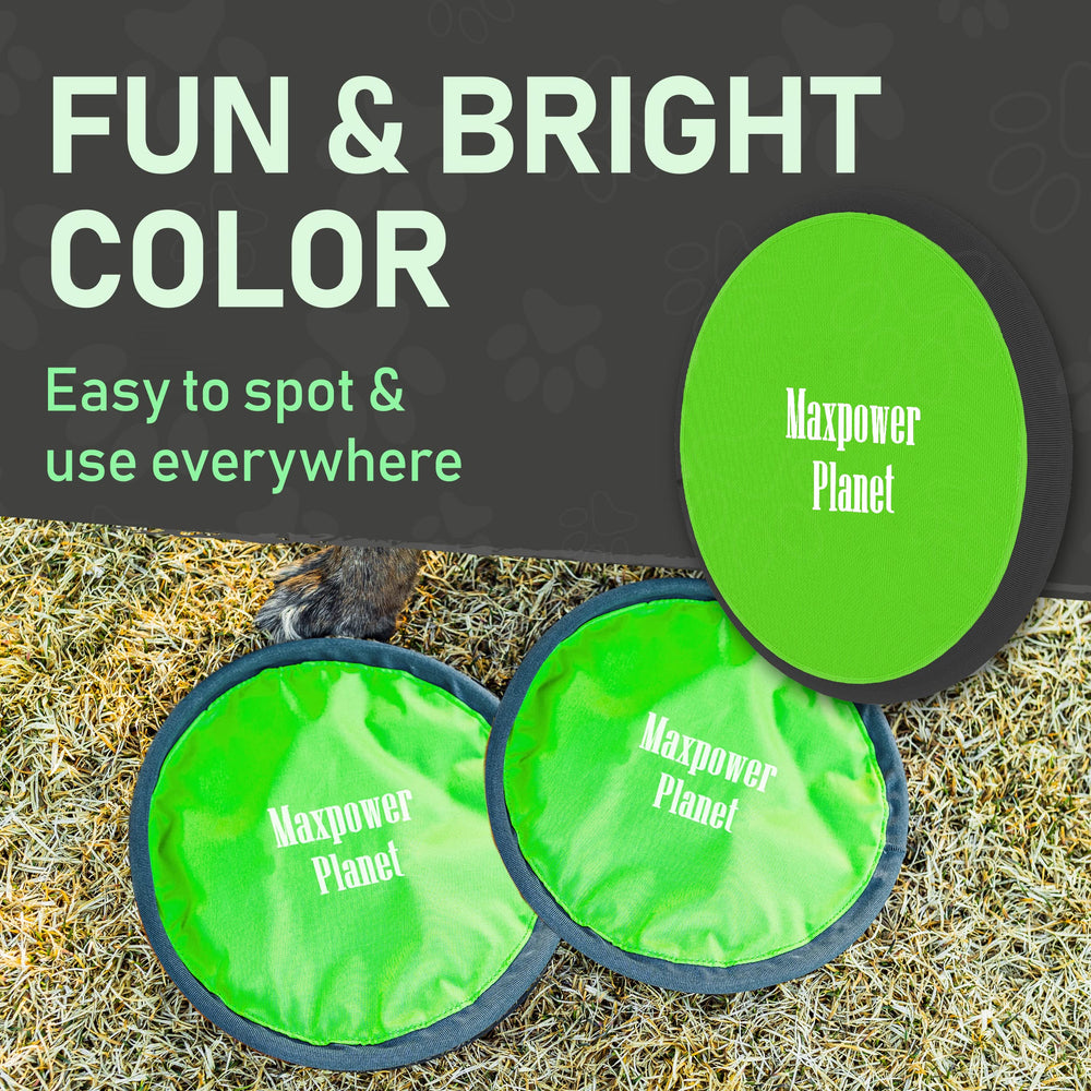 Maxpower Planet flying disc features high-visibility colors for quick spotting.