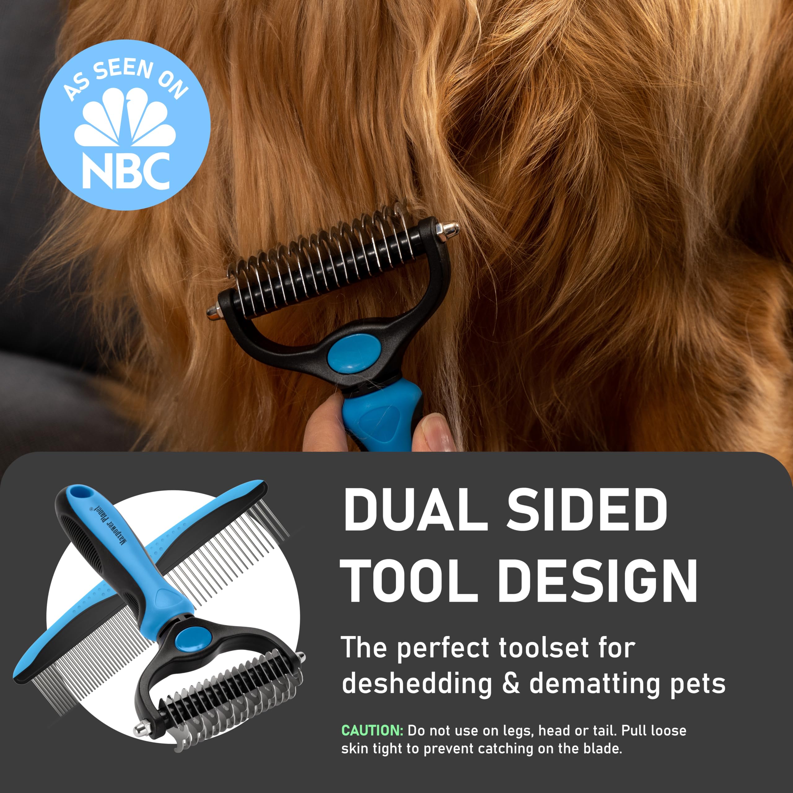 Maxpower Planet dog and cat use case image showing versatile coat care and grooming.