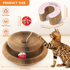MAXTOOA cat ball track with bell encourages chasing during playtime.