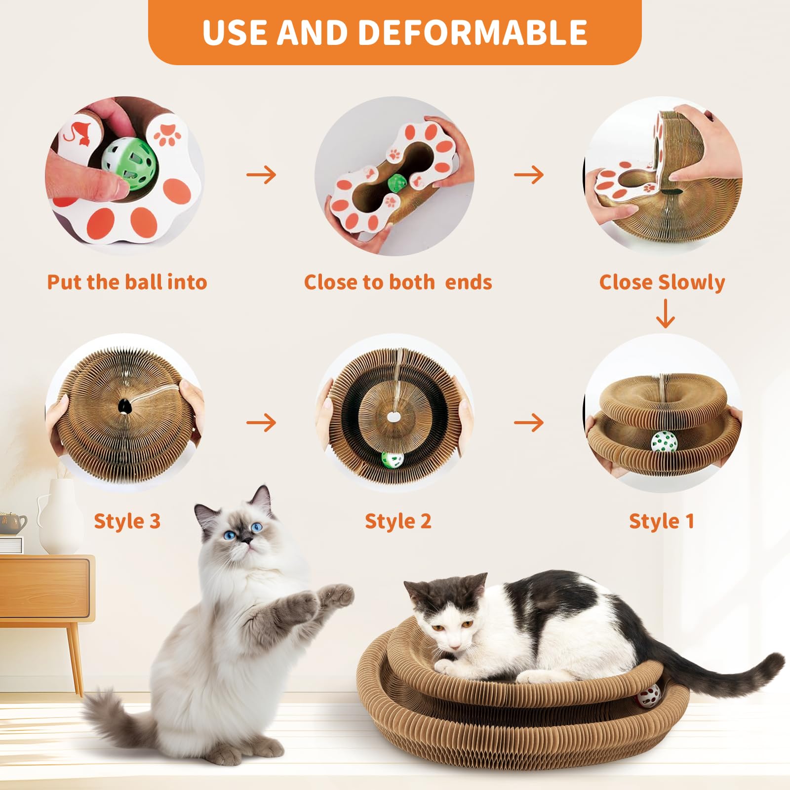 MAXTOOA magnetic shape-shifter shown mid-transformation for curious cats.