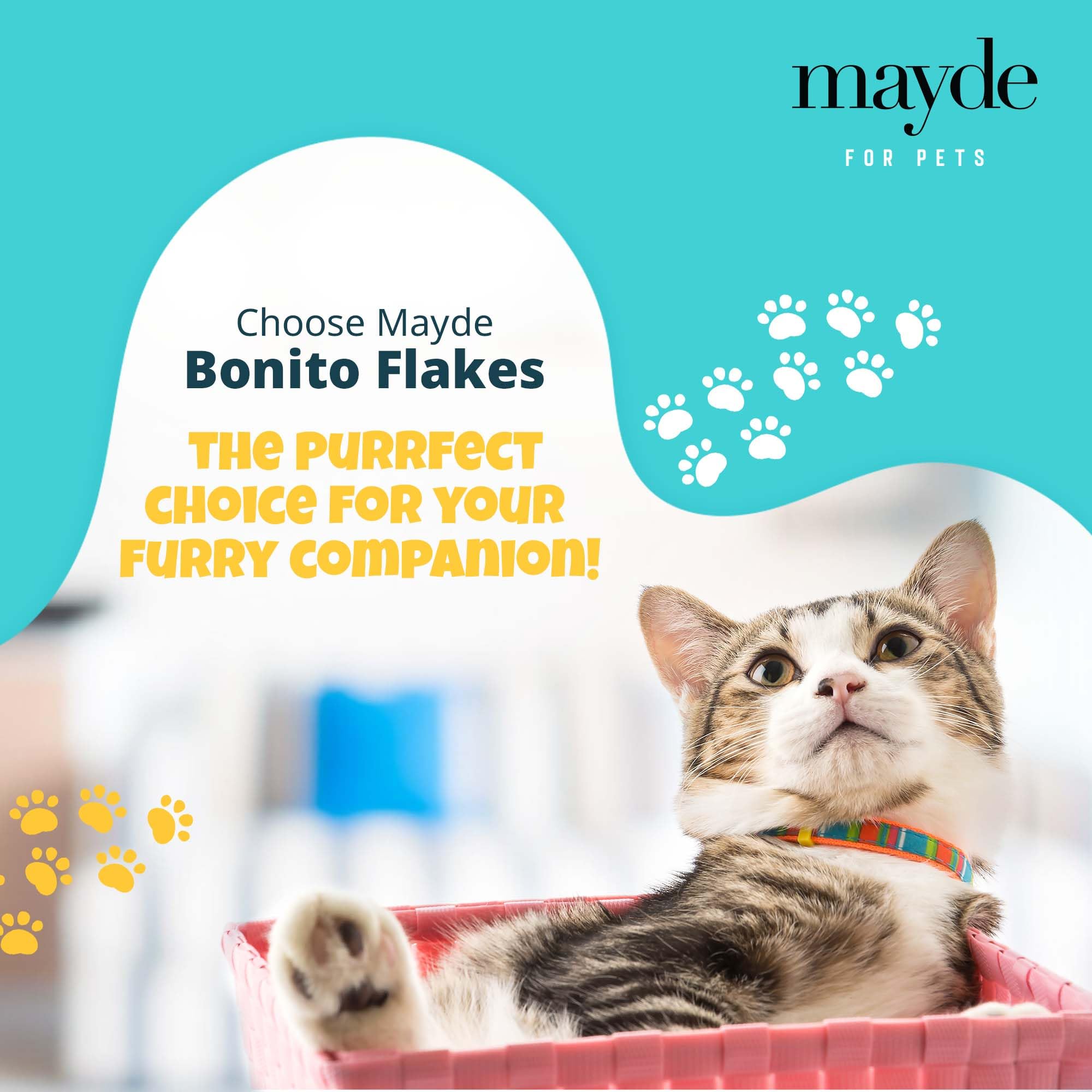 Mayde Bonito Flakes packaging enviro—no artificial additives.