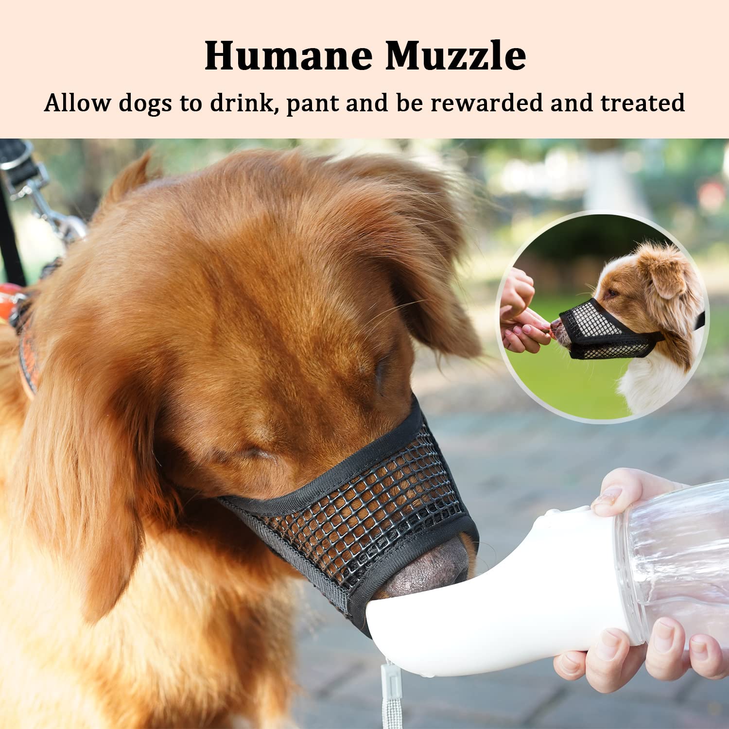 Mayerzon dog muzzle shows seven size options for better fit