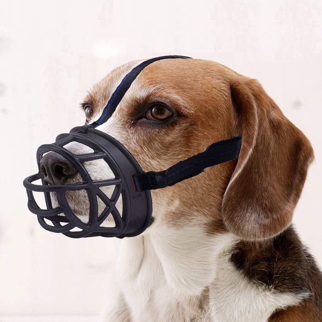 Mayerzon dog muzzle basket breathable silicone shows comfortable ventilation for training sessions.