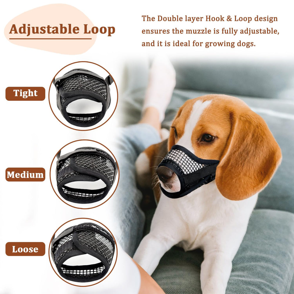 Mayerzon dog muzzle for bathing and grooming reduces stress for anxious dogs