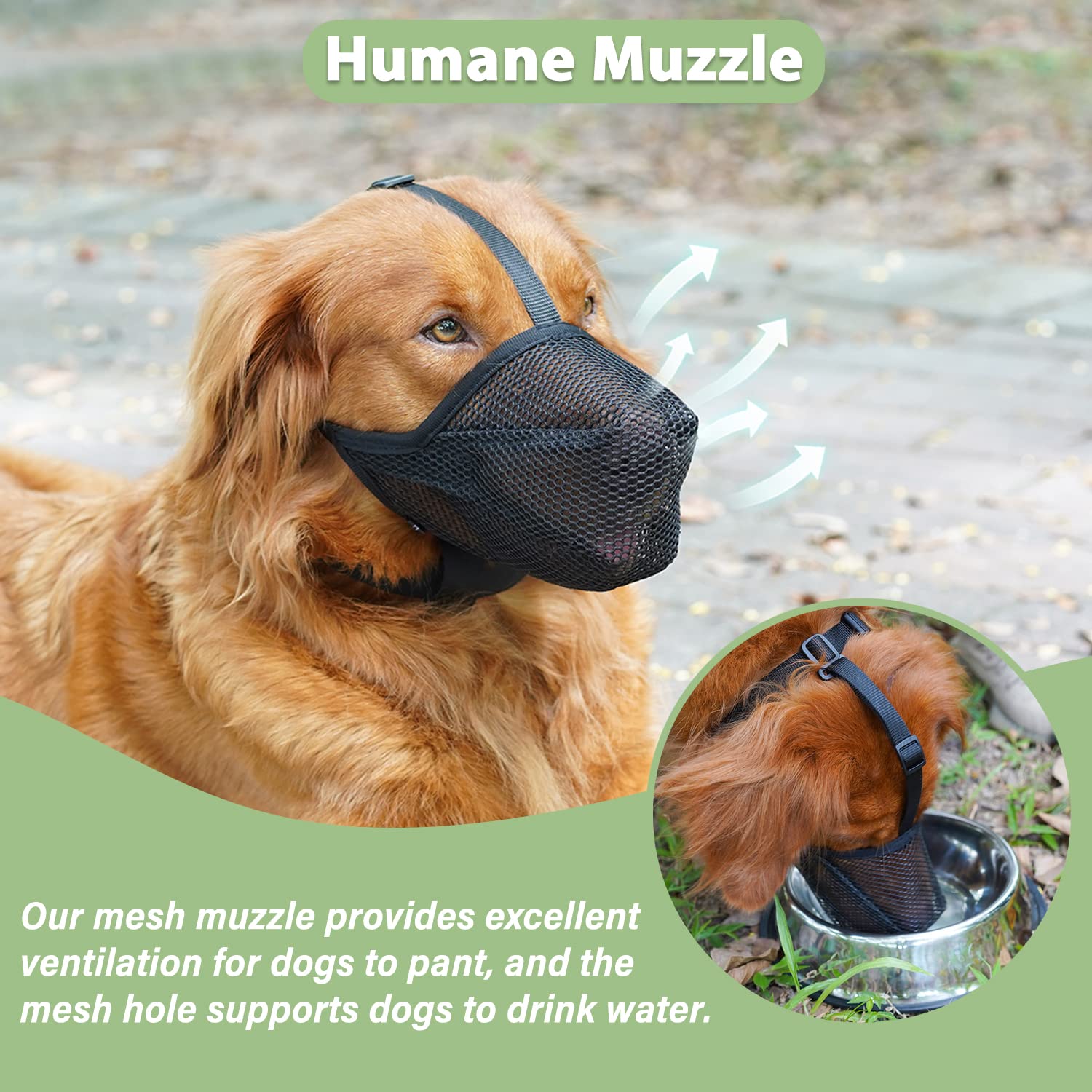 Mayerzon dog muzzle folded for compact packing and travel ease