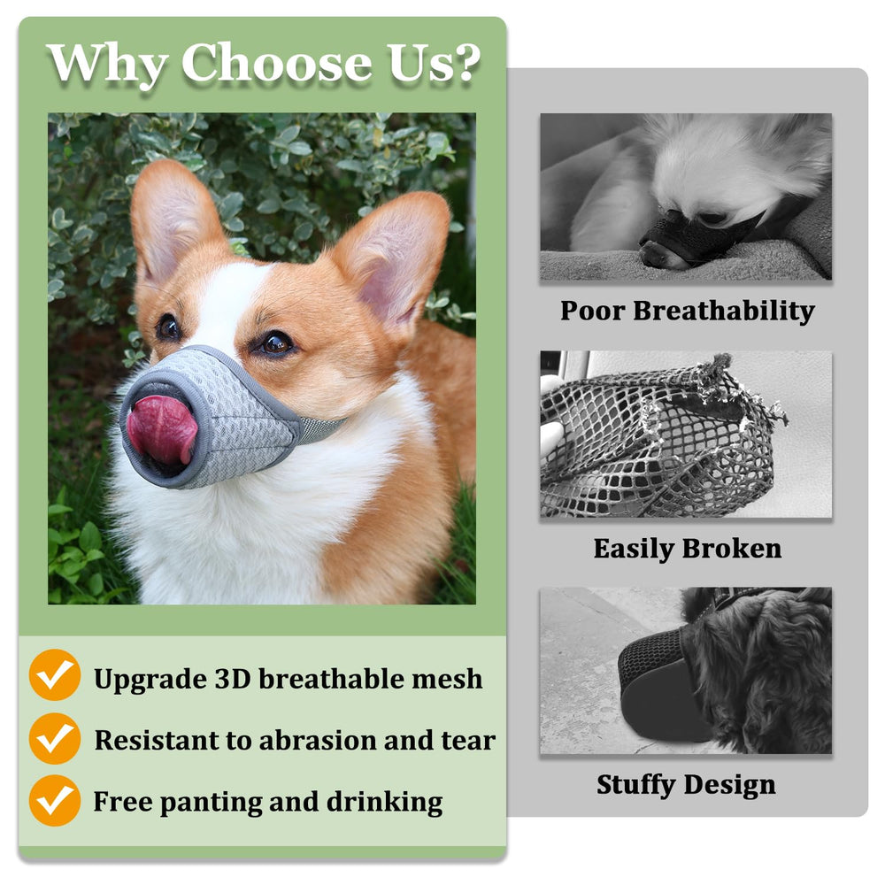 Mayerzon dog muzzle grey suited for grooming or vet visits with safe restraint.