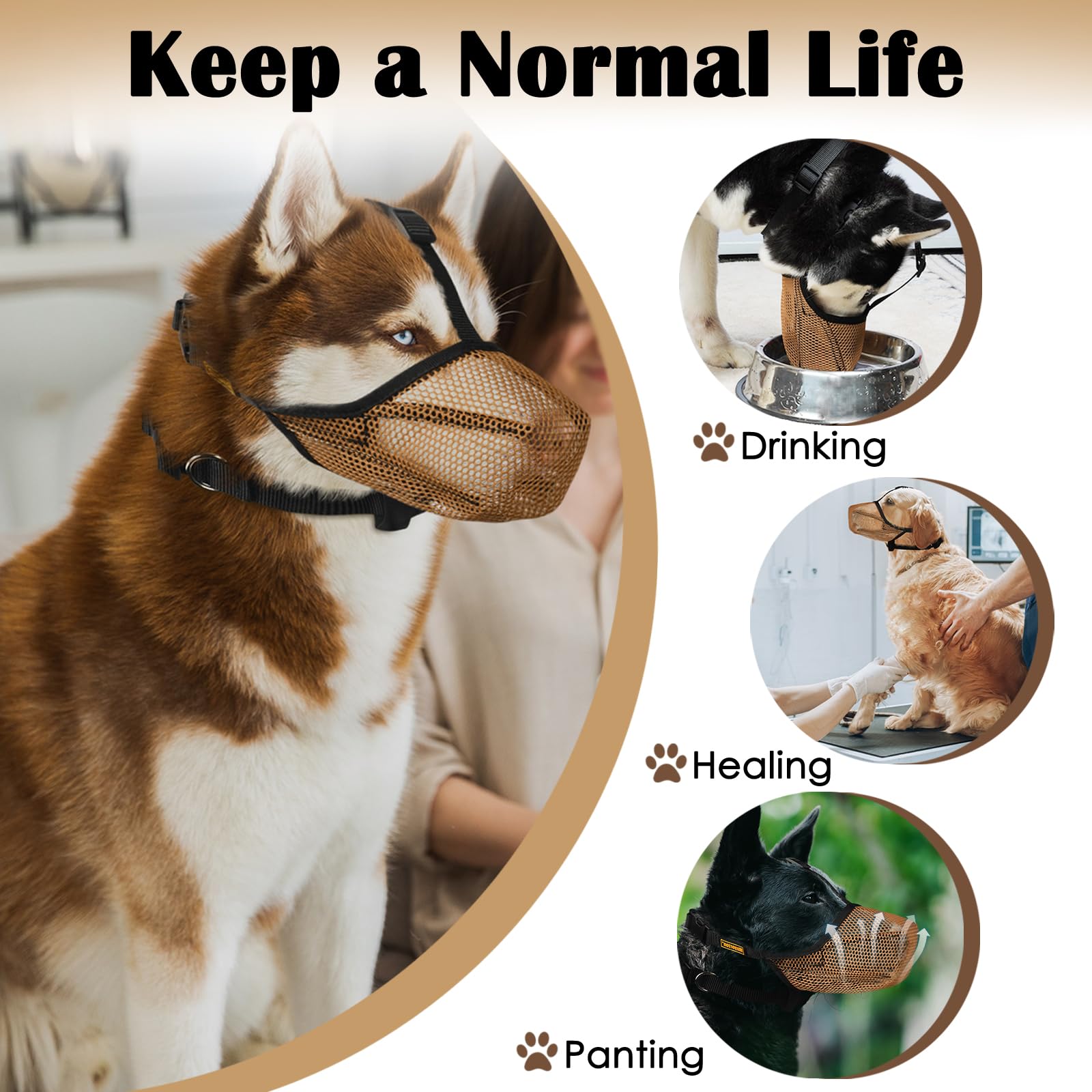 Mayerzon dog muzzle ideal for grooming and vet visits with gentle restraint.