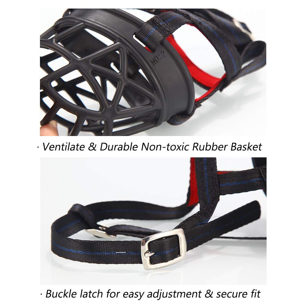 Mayerzon dog muzzle pant-drink-eat design allows drinking and light snacks.
