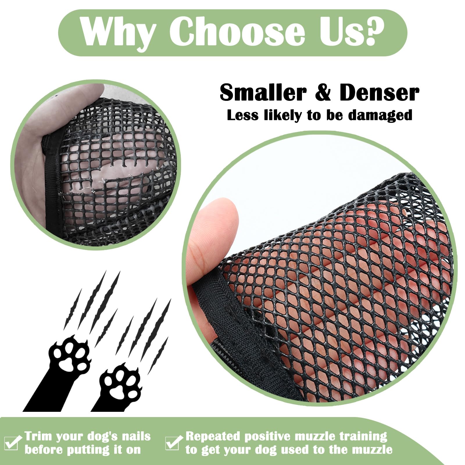 Mayerzon dog muzzle with quick-release buckle and adjustable straps for secure fit.