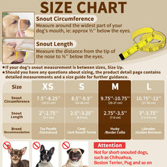 Mayerzon dog muzzle with reflective trim increases visibility at dawn or dusk