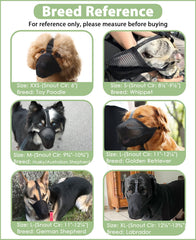 Mayerzon dog muzzle treat-hole option supports gradual muzzle training.