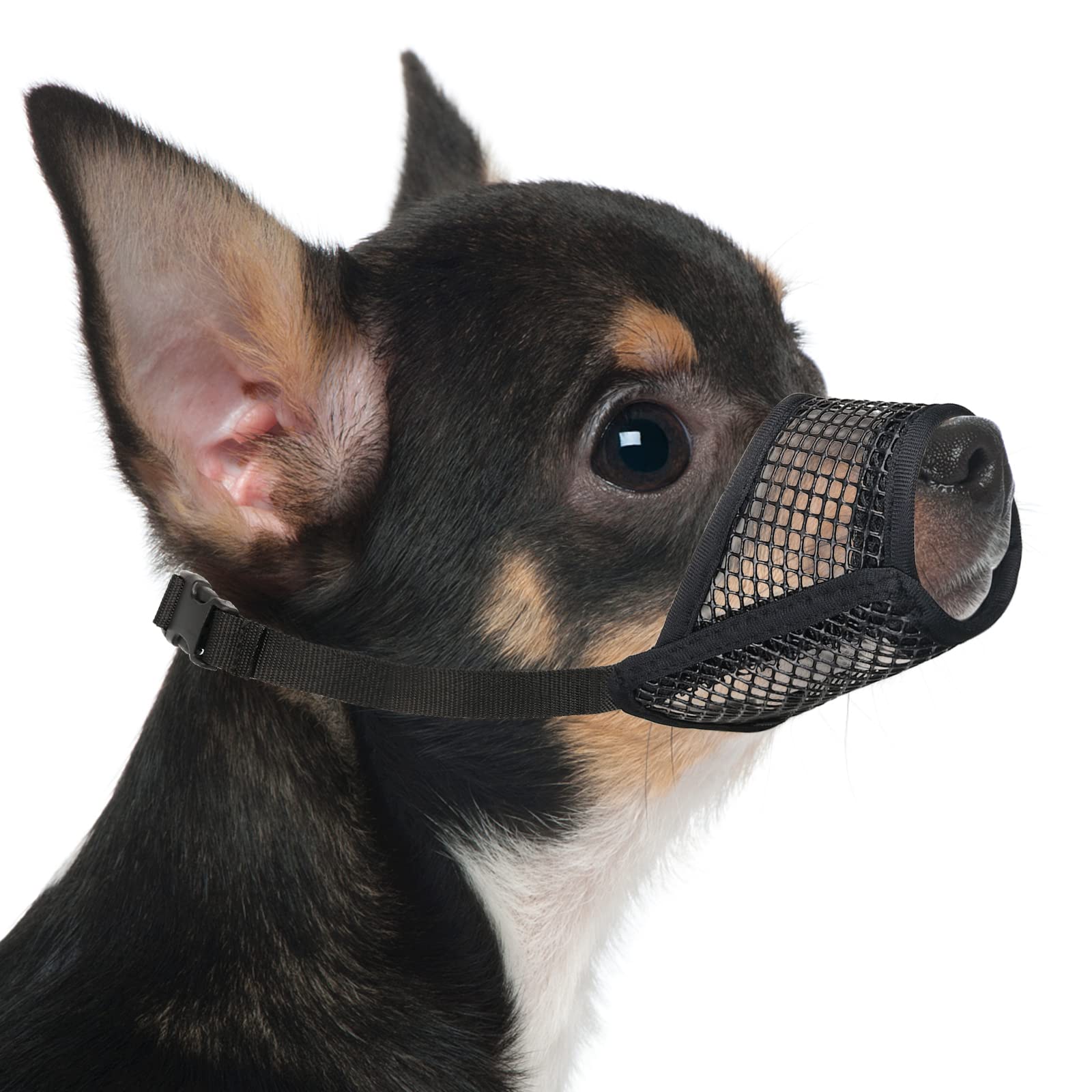 Mayerzon dog muzzle with ultra-breathable mesh offering comfortable airflow