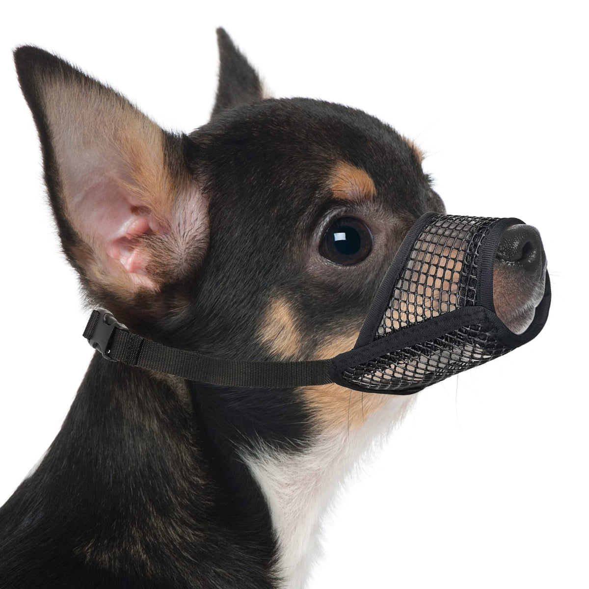 Mayerzon dog muzzle with ultra-breathable mesh offering comfortable airflow