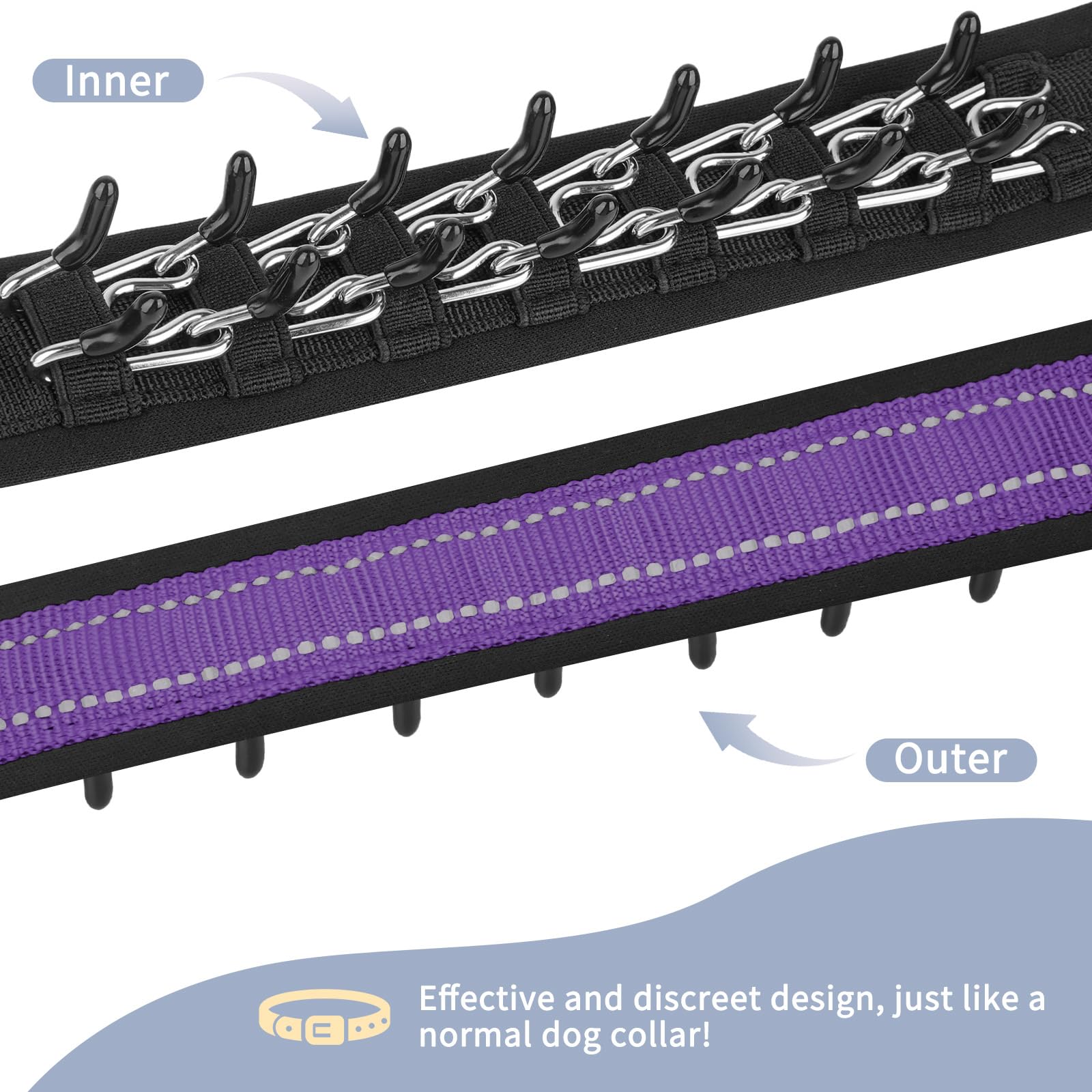Mayerzon Martingale no pull collar patented-link design demonstrates easy size adjustments